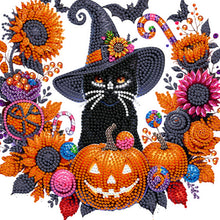 Load image into Gallery viewer, 4pcs Halloween Acrylic 5D DIY Diamond Painting Wreath Pendant for Window Decor