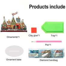 Load image into Gallery viewer, Acrylic Winter Christmas House Diamond Painting Desktop Decorations for Beginner