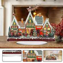 Load image into Gallery viewer, Acrylic Winter Christmas House Diamond Painting Desktop Decorations for Beginner