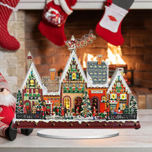 Load image into Gallery viewer, Acrylic Winter Christmas House Diamond Painting Desktop Decorations for Beginner