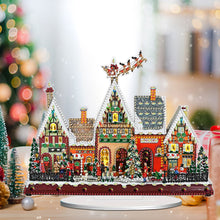 Load image into Gallery viewer, Acrylic Winter Christmas House Diamond Painting Desktop Decorations for Beginner
