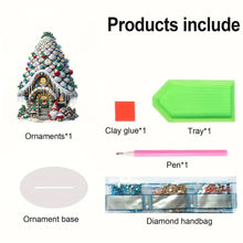 Load image into Gallery viewer, Acrylic Winter Christmas House Diamond Painting Desktop Decorations for Beginner