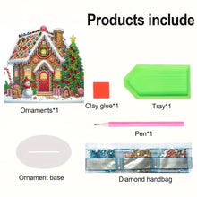 Load image into Gallery viewer, Acrylic Winter Christmas House Diamond Painting Desktop Decorations for Beginner