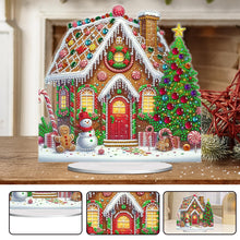 Load image into Gallery viewer, Acrylic Winter Christmas House Diamond Painting Desktop Decorations for Beginner