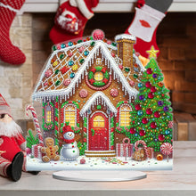 Load image into Gallery viewer, Acrylic Winter Christmas House Diamond Painting Desktop Decorations for Beginner