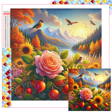 Load image into Gallery viewer, Diamond Painting - Full Square - Autumn flowers and animals (40*40CM)