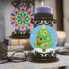 Load image into Gallery viewer, Christmas Tree Diamond Painting Candle Holder Ornaments Gifts for Family Friends