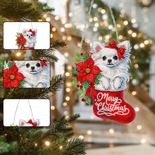 Load image into Gallery viewer, Acrylic Special Shaped Christmas Stocking Chihuahua Hanging Diamond Kits Decor