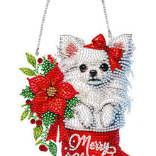 Load image into Gallery viewer, Acrylic Special Shaped Christmas Stocking Chihuahua Hanging Diamond Kits Decor
