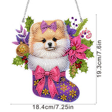 Load image into Gallery viewer, Acrylic Special Shaped Christmas Stocking Pomeranian Hanging Diamond Kits Decor