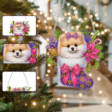 Load image into Gallery viewer, Acrylic Special Shaped Christmas Stocking Pomeranian Hanging Diamond Kits Decor
