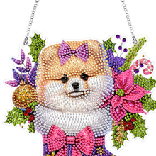 Load image into Gallery viewer, Acrylic Special Shaped Christmas Stocking Pomeranian Hanging Diamond Kits Decor