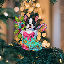 Load image into Gallery viewer, Acrylic Special Shaped Christmas Stocking French Bulldog Hanging Diamond Kits