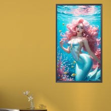 Load image into Gallery viewer, AB Diamond Painting - Full Round - pink-haired mermaid (40*70CM)