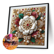 Load image into Gallery viewer, AB Diamond Painting - Full Round - white pearl flower (40*40CM)