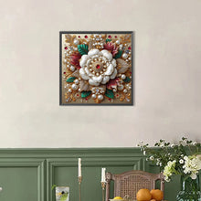 Load image into Gallery viewer, AB Diamond Painting - Full Round - white pearl flower (40*40CM)