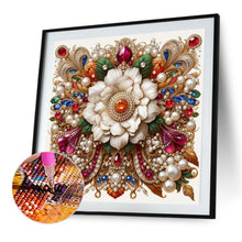 Load image into Gallery viewer, AB Diamond Painting - Full Round - white pearl flower (40*40CM)