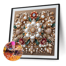 Load image into Gallery viewer, AB Diamond Painting - Full Round - white pearl flower (40*40CM)