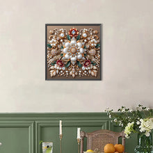 Load image into Gallery viewer, AB Diamond Painting - Full Round - white pearl flower (40*40CM)