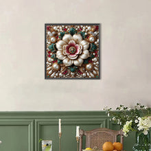 Load image into Gallery viewer, AB Diamond Painting - Full Round - white pearl flower (40*40CM)