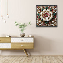 Load image into Gallery viewer, AB Diamond Painting - Full Round - white pearl flower (40*40CM)