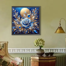 Load image into Gallery viewer, AB Diamond Painting - Full Round - blue rose flower (40*40CM)
