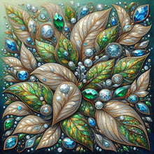 Load image into Gallery viewer, AB Diamond Painting - Full Round - green leaves (40*40CM)
