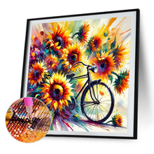 Load image into Gallery viewer, AB Diamond Painting - Full Round - sunflower bike (40*40CM)