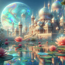 Load image into Gallery viewer, AB Diamond Painting - Full Round - Planet Lotus Castle (40*40CM)