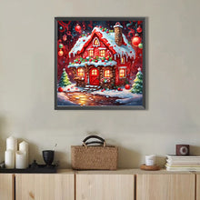 Load image into Gallery viewer, AB Diamond Painting - Full Round - Christmas red cabin (40*40CM)