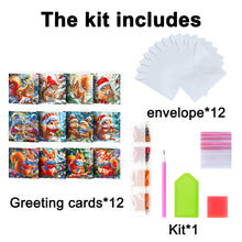 Load image into Gallery viewer, 12Pcs Christmas Special Shape Bird Diamond Drawing Card for Holiday Party Favors