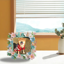 Load image into Gallery viewer, Special Shape Floral Table Top Diamond Painting Frame Kits for Home Office Decor