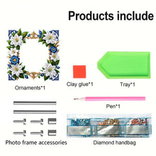 Load image into Gallery viewer, Special Shape Floral Table Top Diamond Painting Frame Kits for Home Office Decor