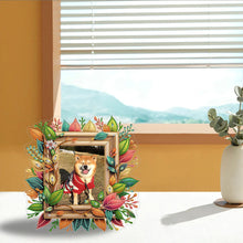 Load image into Gallery viewer, Special Shape Floral Table Top Diamond Painting Frame Kits for Home Office Decor
