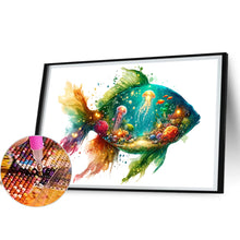 Load image into Gallery viewer, AB Diamond Painting - Full Round - Green fish under the sea (40*60CM)