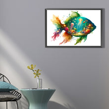 Load image into Gallery viewer, AB Diamond Painting - Full Round - Green fish under the sea (40*60CM)