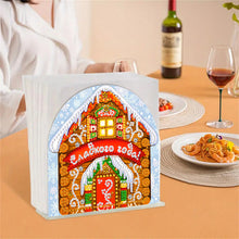 Load image into Gallery viewer, Acrylic Christmas Cookie House Diamond Painting Napkin Rack Decor for Art Crafts