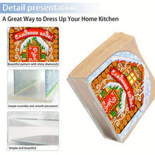 Load image into Gallery viewer, Acrylic Christmas Cookie House Diamond Painting Napkin Rack Decor for Art Crafts