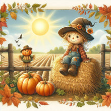 Load image into Gallery viewer, Diamond Painting - Full Round - Pumpkin, sunflower, scarecrow (40*40CM)