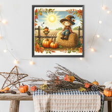Load image into Gallery viewer, Diamond Painting - Full Round - Pumpkin, sunflower, scarecrow (40*40CM)