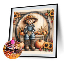 Load image into Gallery viewer, Diamond Painting - Full Round - Pumpkin, sunflower, scarecrow (40*40CM)