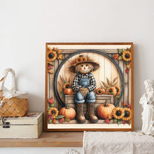 Load image into Gallery viewer, Diamond Painting - Full Round - Pumpkin, sunflower, scarecrow (40*40CM)