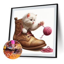 Load image into Gallery viewer, Diamond Painting - Full Round - Cat in the shoe (40*40CM)
