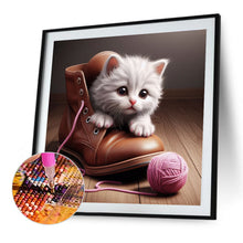 Load image into Gallery viewer, Diamond Painting - Full Round - Cat in the shoe (40*40CM)