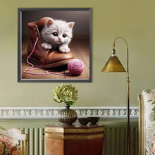 Load image into Gallery viewer, Diamond Painting - Full Round - Cat in the shoe (40*40CM)