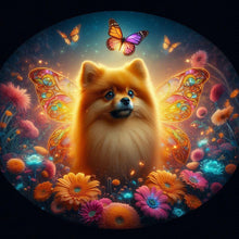 Load image into Gallery viewer, Diamond Painting - Full Round - Butterfly, flower, puppy (40*40CM)