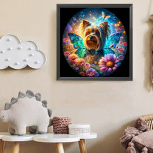 Load image into Gallery viewer, Diamond Painting - Full Round - Butterfly, flower, puppy (40*40CM)