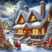 Load image into Gallery viewer, Diamond Painting - Full Round - Winter house (40*40CM)