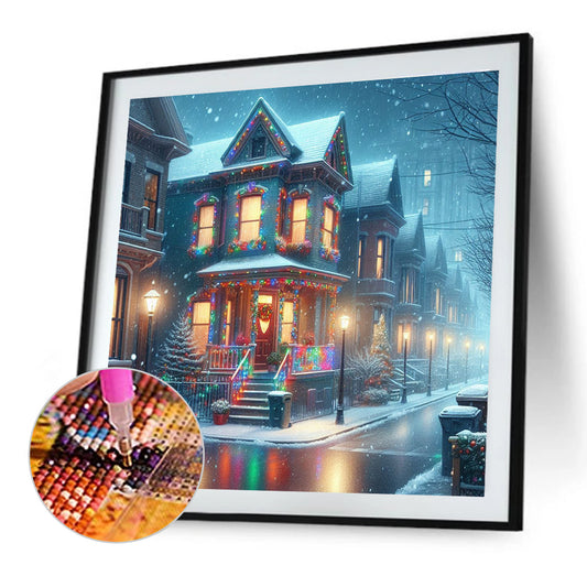 Diamond Painting - Full Round - Winter house (40*40CM)