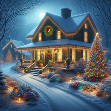 Load image into Gallery viewer, Diamond Painting - Full Round - Winter house (40*40CM)